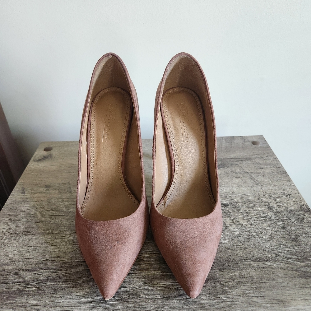 ASOS TAN/BROWN SUEDE HIGH HEEL PUMPS SZ 11
